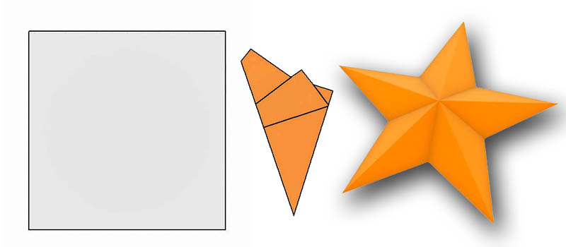 Делаем звезду из бумаги — оригами