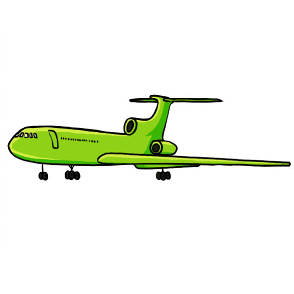 Готовый нарисованный Ту-154