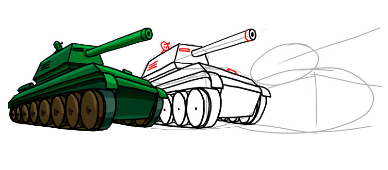Простой пример как нарисовать танк