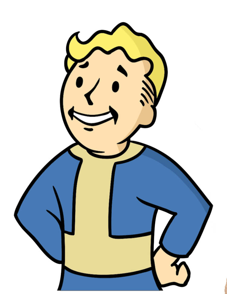 Второй вариант как нарисовать Vault Boy из Fallout