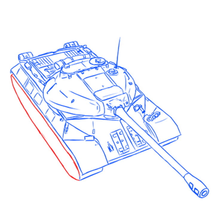 Рисуем тяжелый танк ИС-3 — этап 17