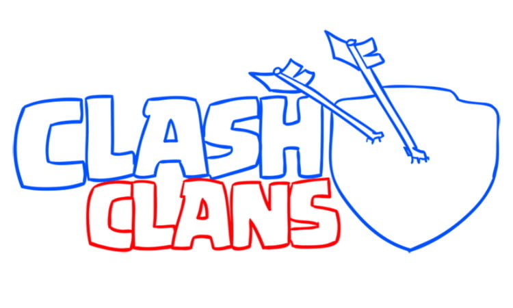 Рисуем лого Clash of Clans — 04