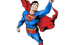 Как нарисовать Супермена в полете поэтапно