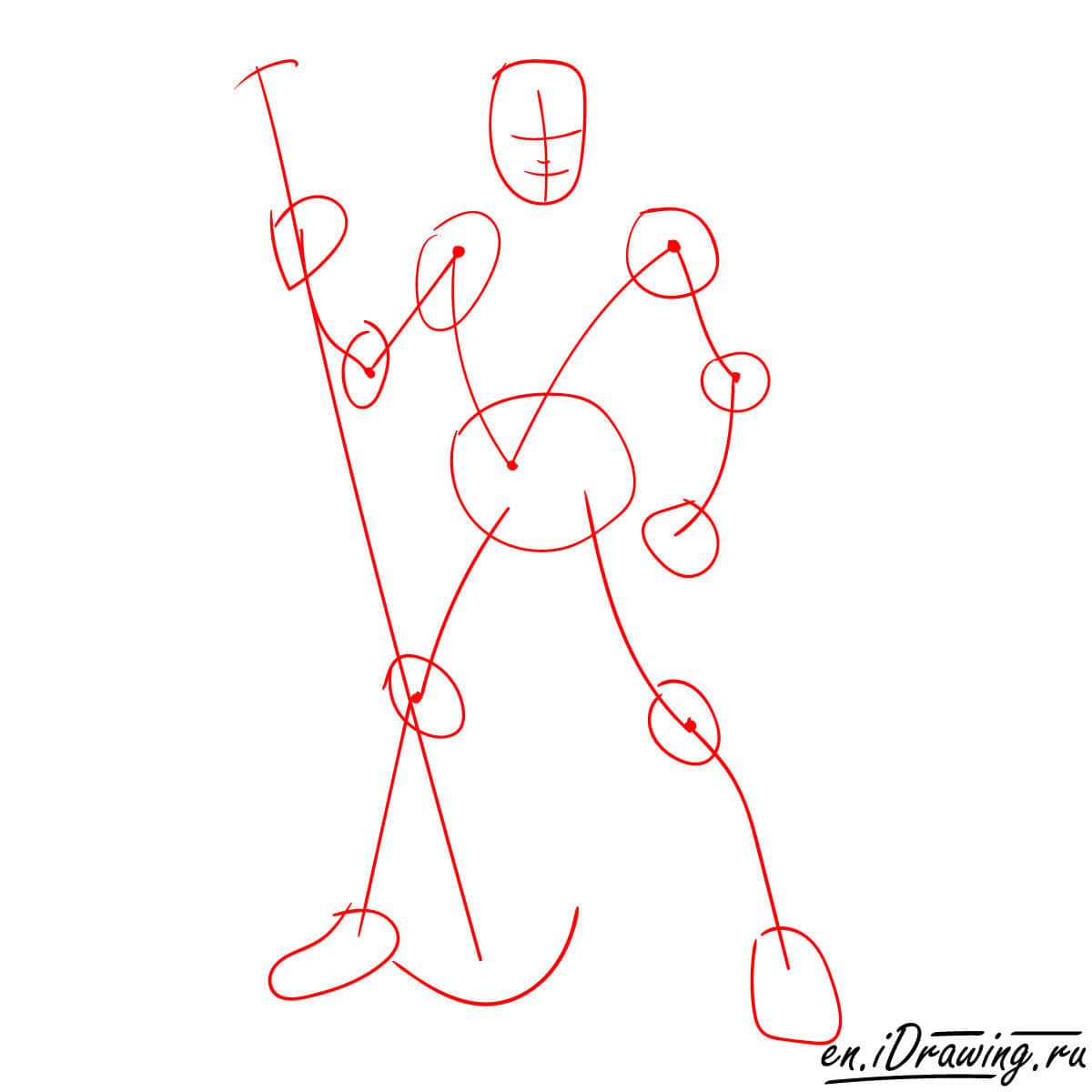 Как нарисовать Аквамена — шаг 01