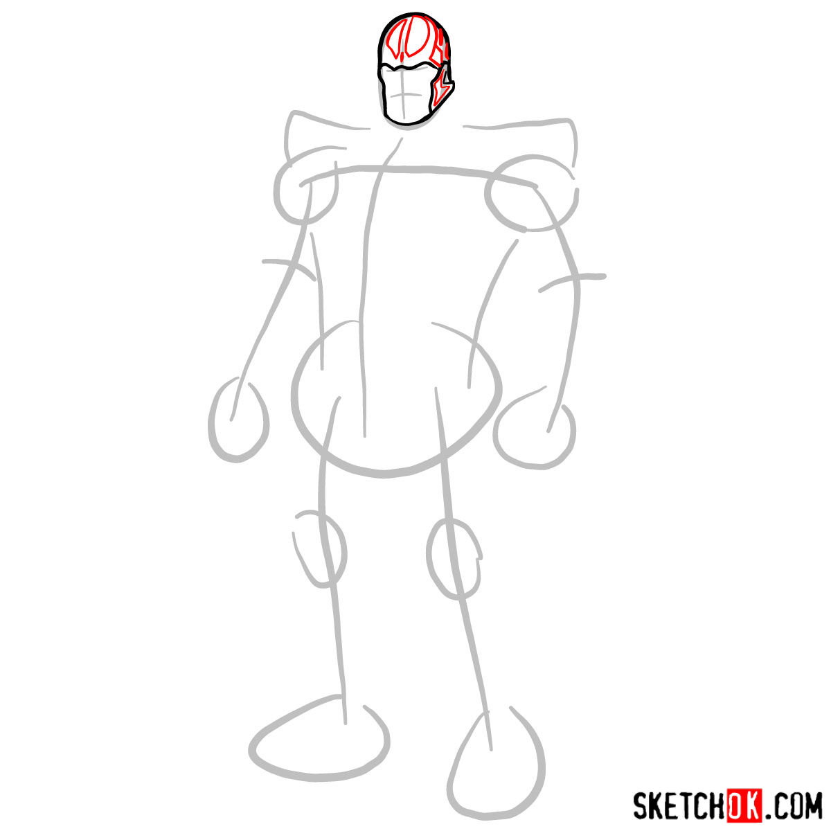 Как нарисовать Таноса из комиксов — шаг 03