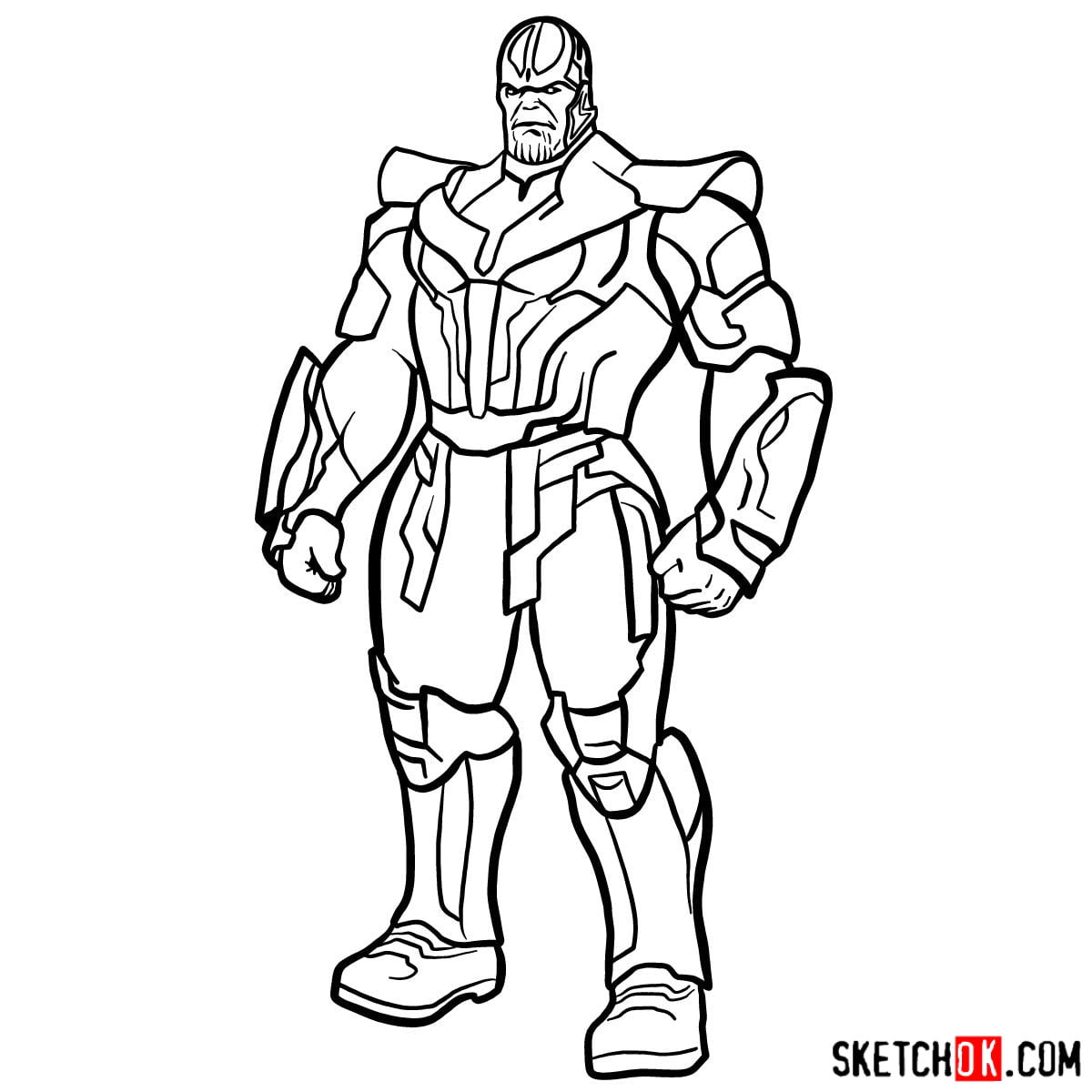 Как нарисовать Таноса из комиксов — шаг 16