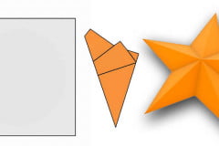 Делаем звезду из бумаги — оригами