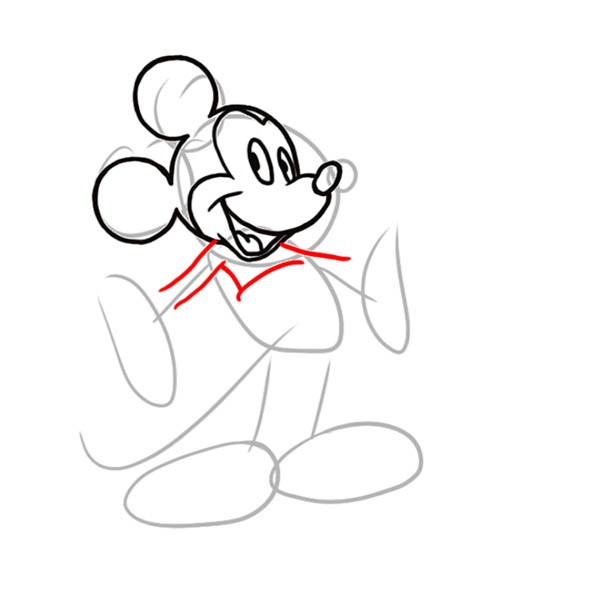 Как нарисовать Микки Мауса и Минни, держащихся за руки — рисуем популярную пару из мультика
