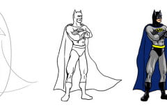 Как нарисовать Бэтмена поэтапно