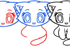 Как нарисовать аниме котенка