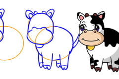 Урок по рисованию коровы