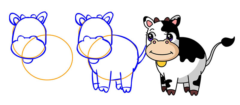 Урок по рисованию коровы