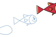 Как нарисовать простую рыбку детям