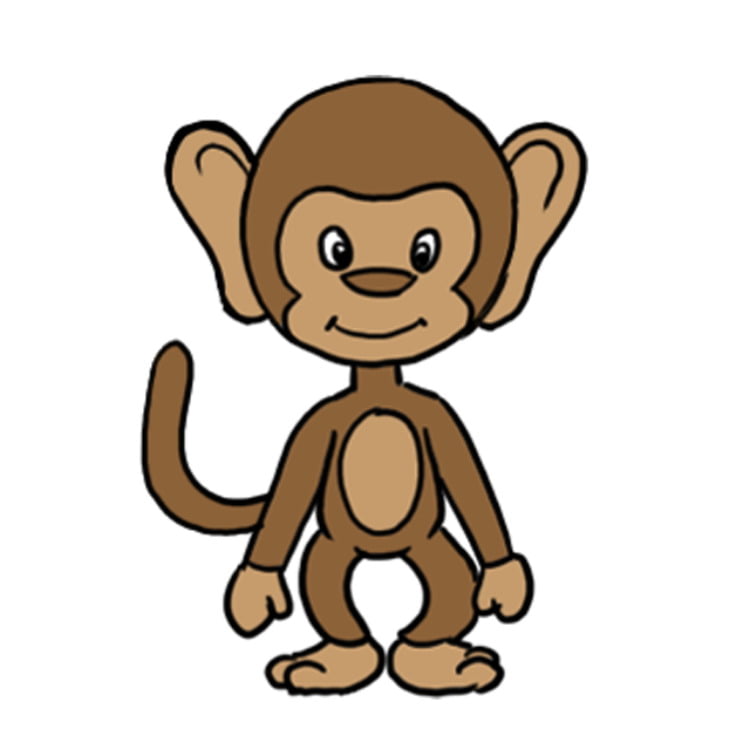Вторая нарисованная обезьянка