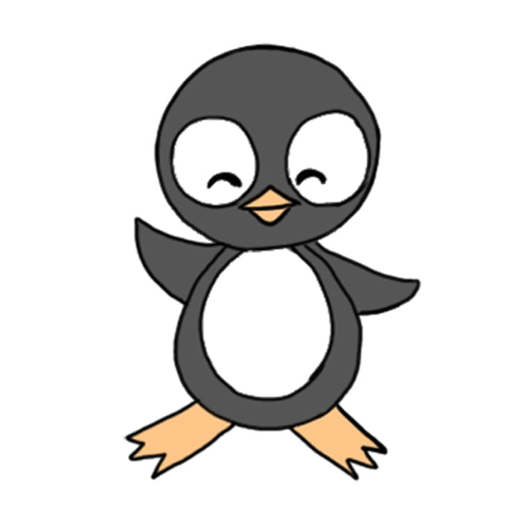Учимся снова рисовать пингвина