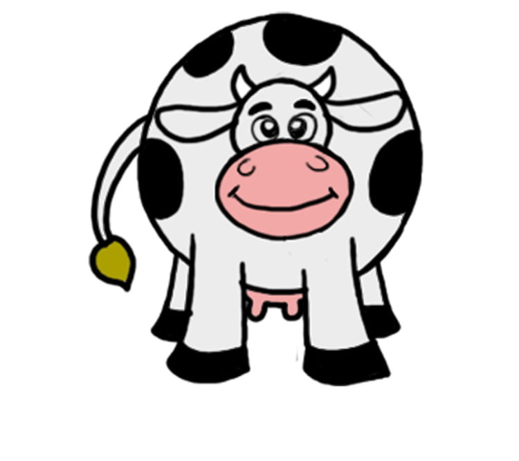 Корова — детский рисунок