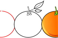 Пример как нарисовать апельсин