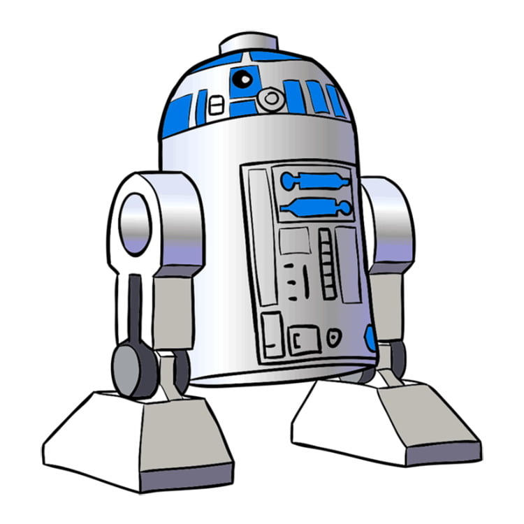 Рисуем R2-D2 из Лего Звездные Войны