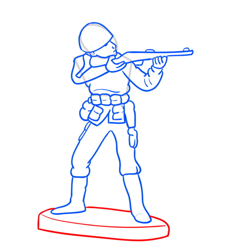 Рисуем игрушечного солдатика 11