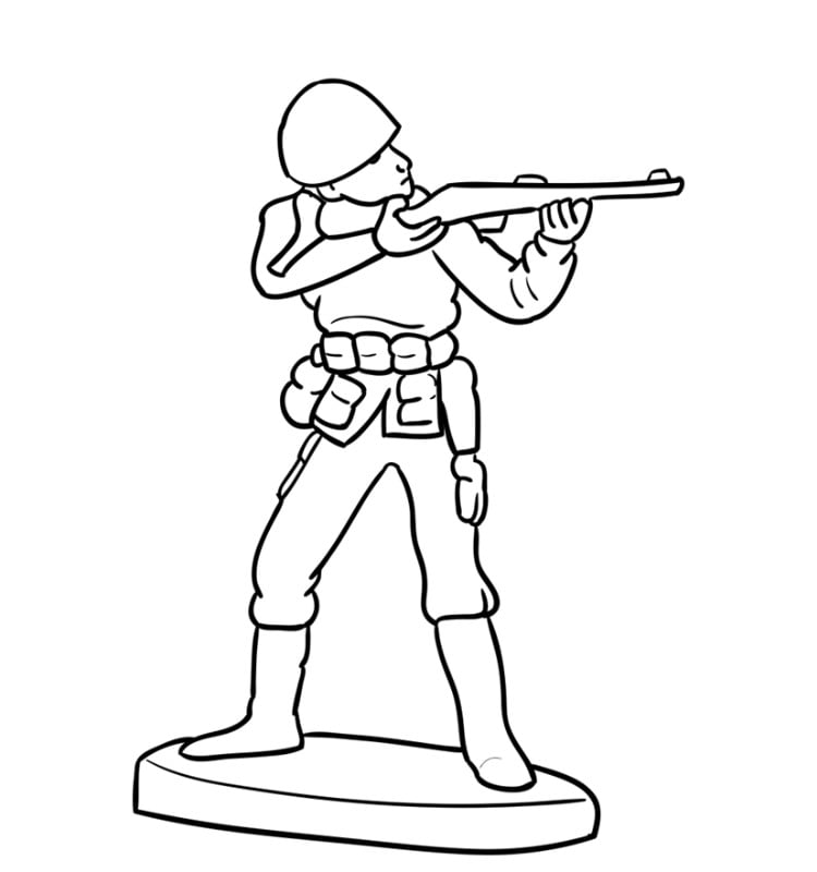 Рисуем игрушечного солдатика 12