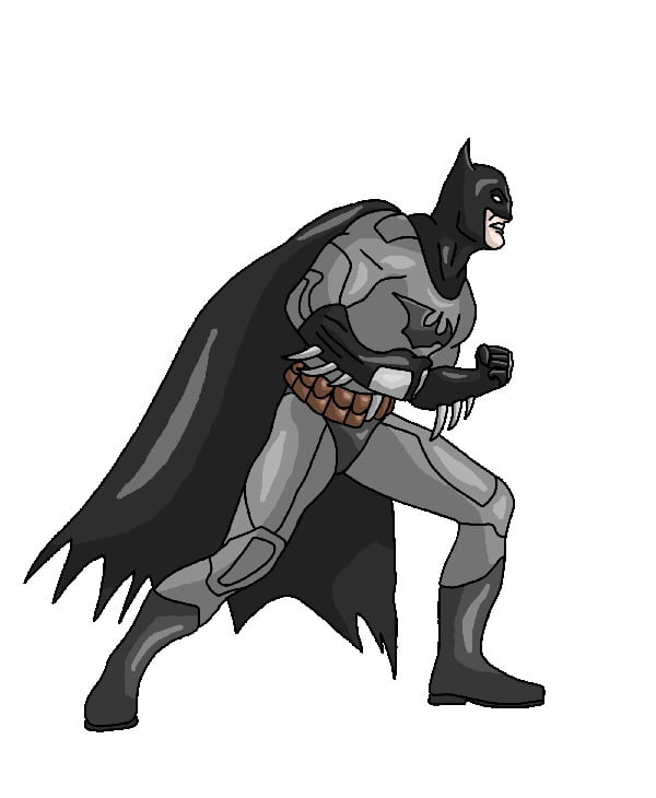 В завершении добавляем бликов окраске Бэтмена