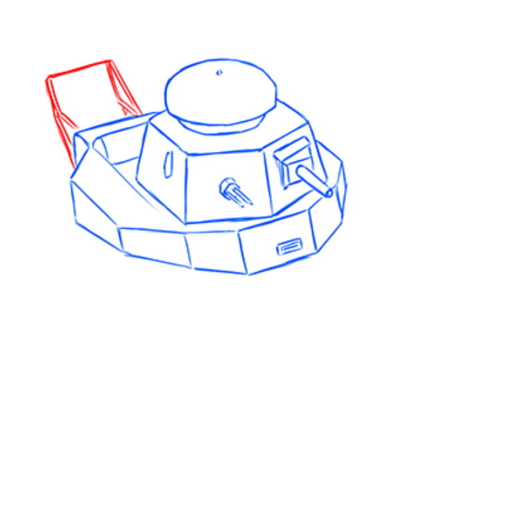 Как нарисовать легкий танк МС-1 (Т-18) 09