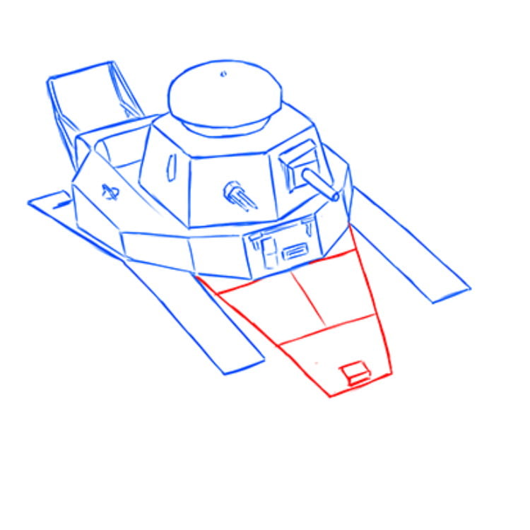 Как нарисовать легкий танк МС-1 (Т-18) 12