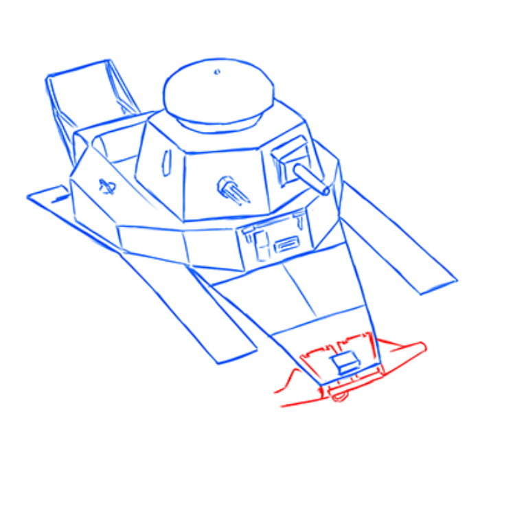 Как нарисовать легкий танк МС-1 (Т-18) 13