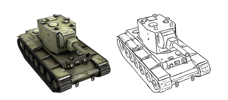 Учимся рисовать тяжелый танк ИС-3