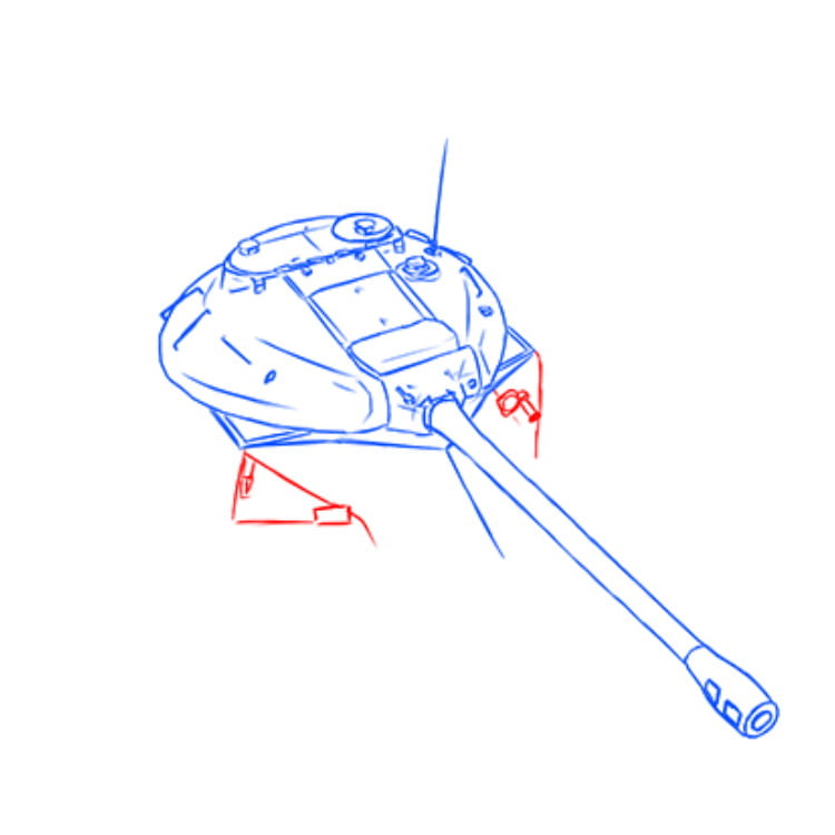 Рисуем тяжелый танк ИС-3 — этап 09