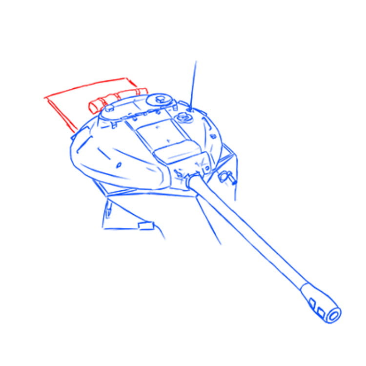 Рисуем тяжелый танк ИС-3 — этап 10