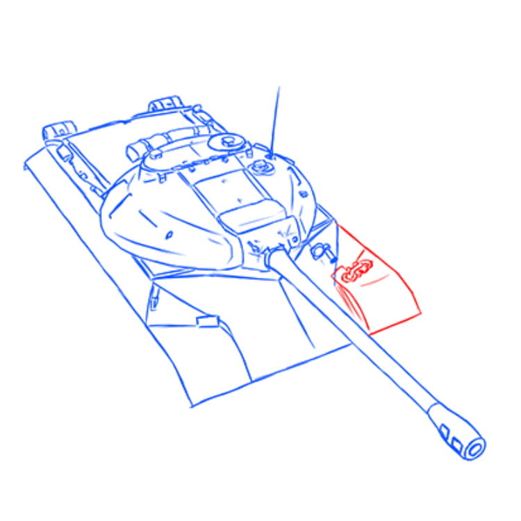 Рисуем тяжелый танк ИС-3 — этап 13