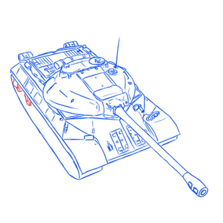 Рисуем тяжелый танк ИС-3 — этап 18