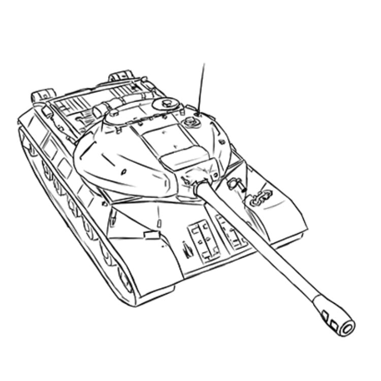 Рисуем тяжелый танк ИС-3 — этап 21