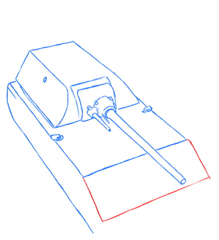 Как нарисовать танк Маус — этап 09