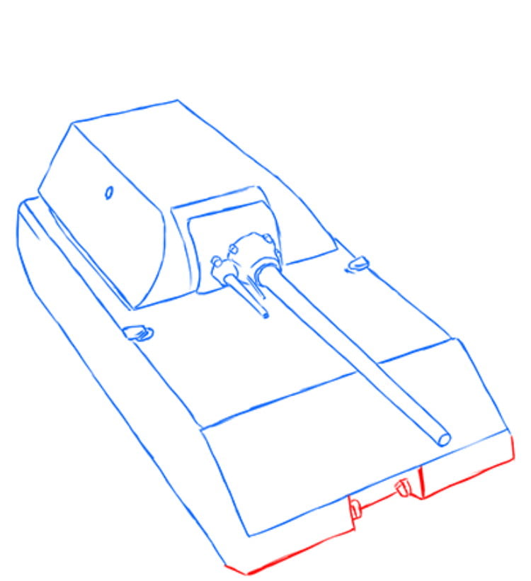 Как нарисовать танк Маус — этап 10