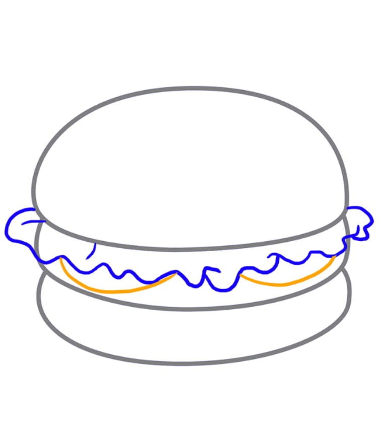 Рисуем гамбургер — этап 03