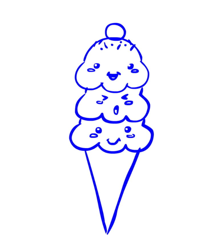 Рисуем мороженое — этап 07