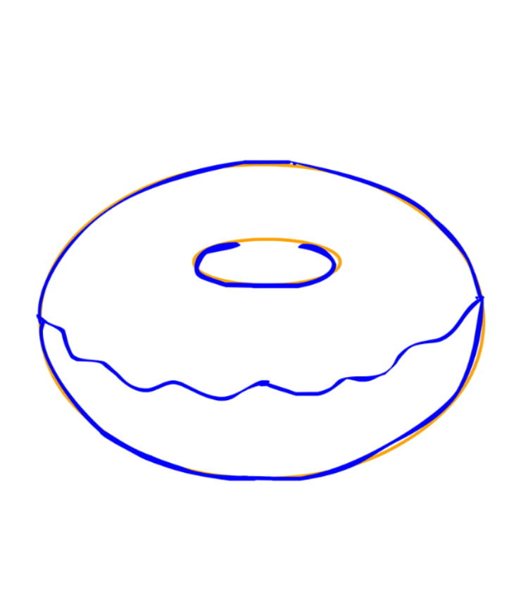 Рисуем пончик — шаг 03