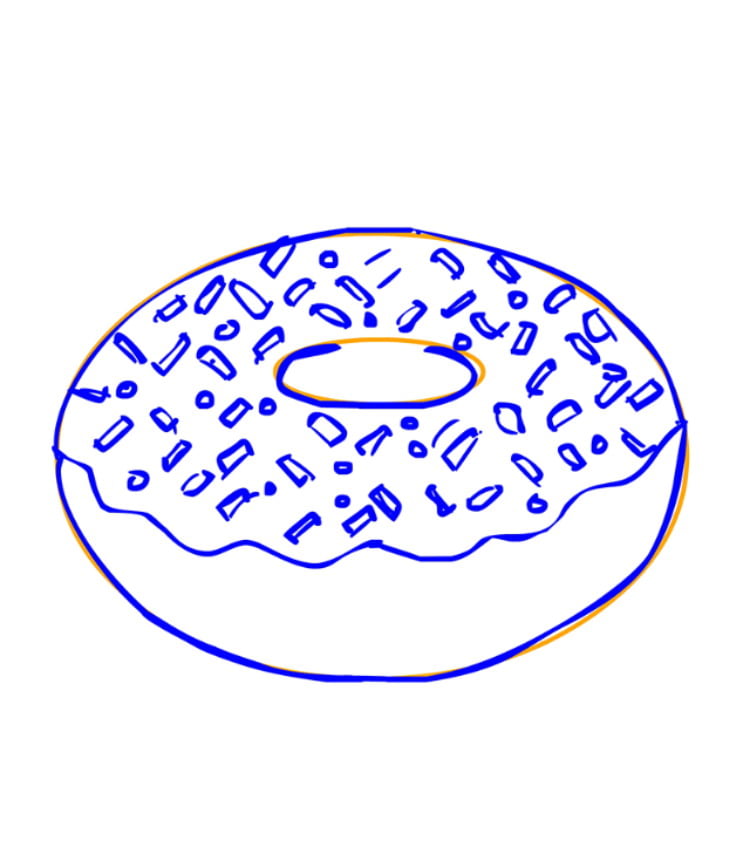 Рисуем пончик — шаг 04