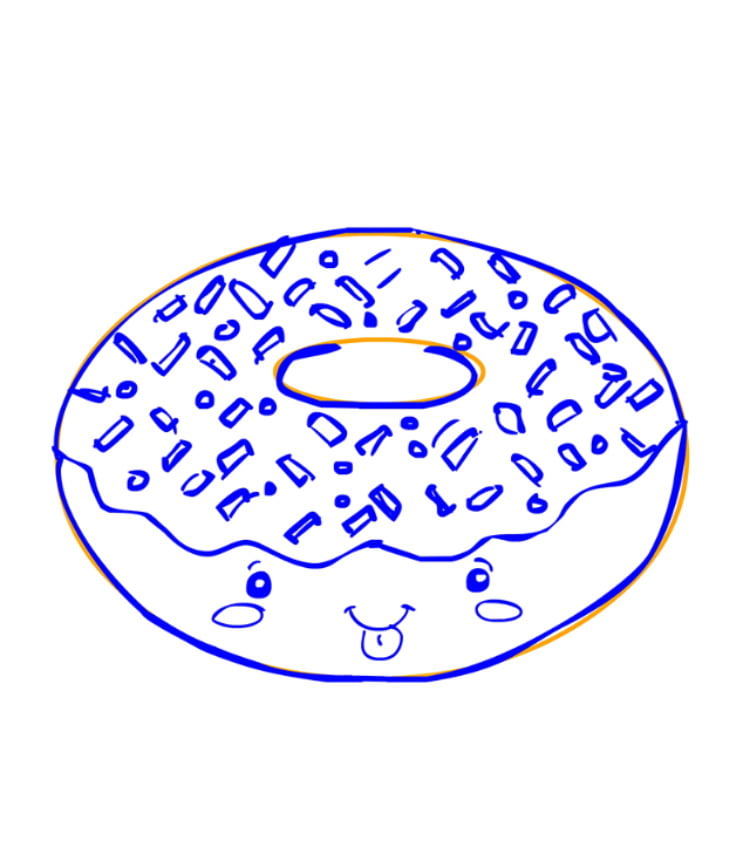 Рисуем пончик — шаг 05