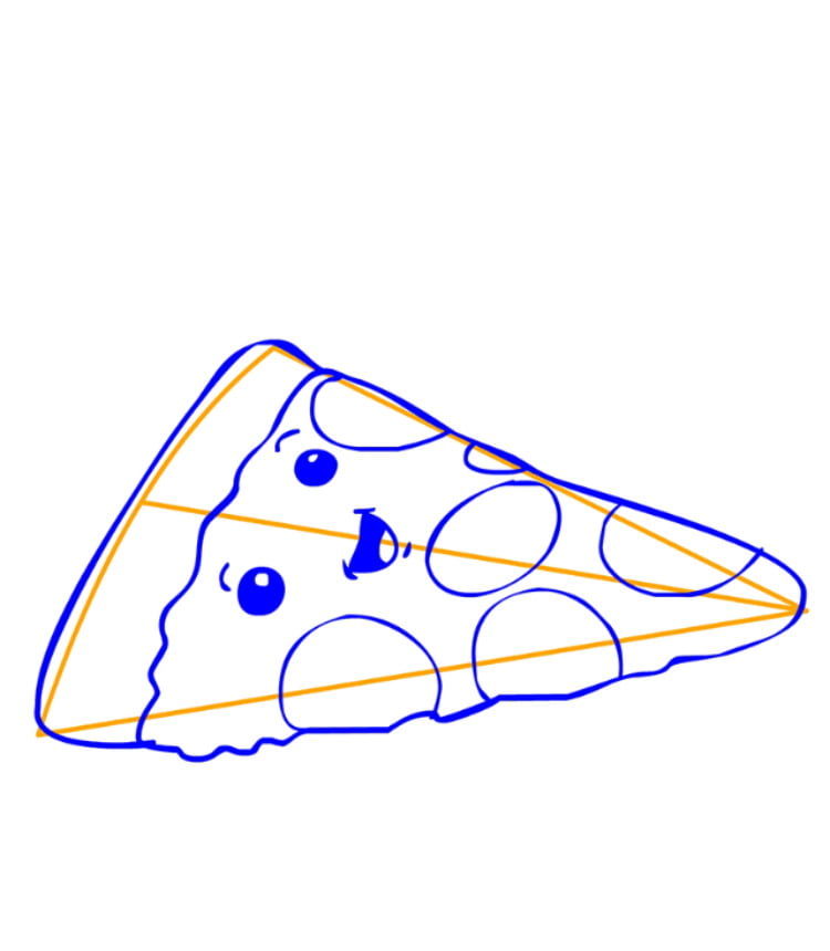 Рисуем кусок пиццы — шаг 04