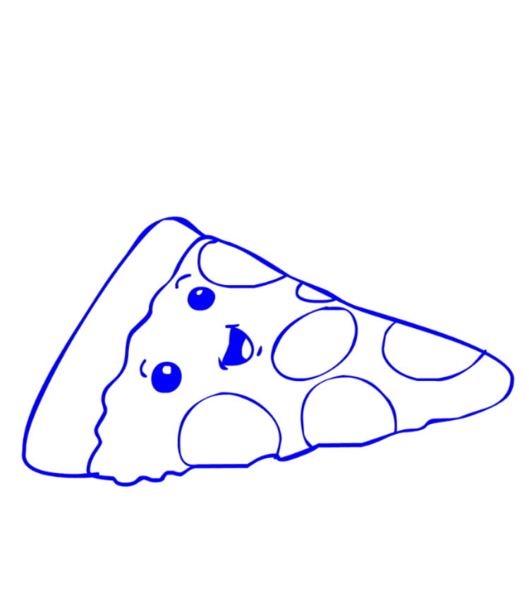 Рисуем кусок пиццы — шаг 05