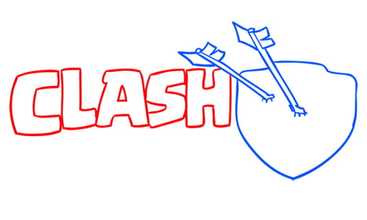Рисуем лого Clash of Clans — 03