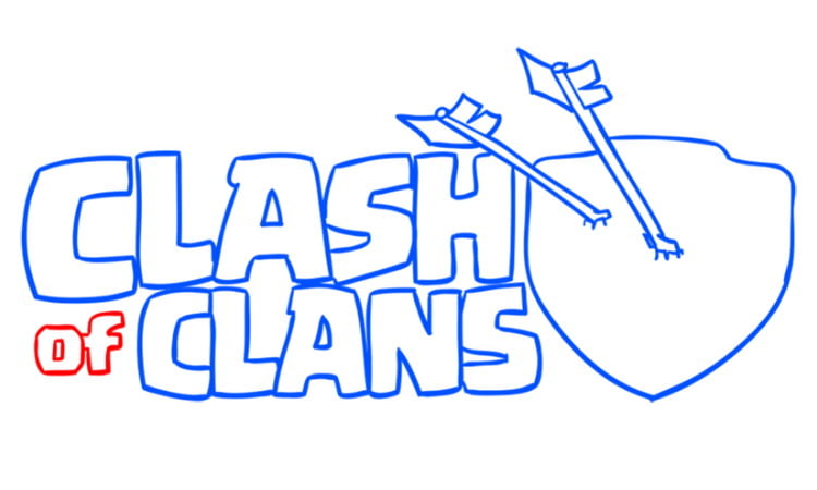 Рисуем лого Clash of Clans — 05