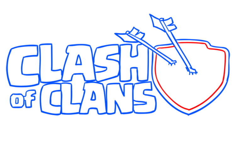 Рисуем лого Clash of Clans — 06