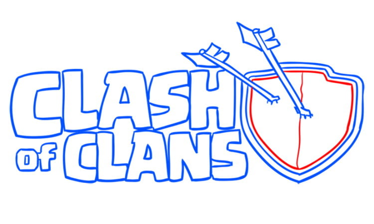 Рисуем лого Clash of Clans — 07